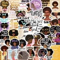 Pack de 50 pegatinas Black Girl Magic para decorar portátiles y guitarras - Tema Empoderamiento de Mujeres Negras