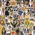 Pack de 50 pegatinas del Antiguo Egipto con faraones y pirámides para portátiles - Juego de Pegatinas del Antiguo Egipto