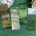 Set mit 4 Vintage-Wald-Lesezeichen mit Naturlandschaftsfotos und Zitaten - Standard
