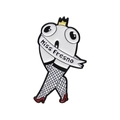 Cartoon Miss Fresno enamel brooch featuring white figure with red high heels and fishnet legs - Creative Cartoon Figure (XZ9596)