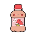 Cartoon Wassermelone Limonadenflasche Emaille-Anstecknadel mit lächelndem Gesicht - Wassermelonengetränk-Stil (UVXZ150)