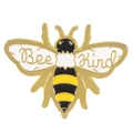 Cartoon Bienen Emaille Anstecknadel mit Bee Kind Spruch in Gold und Gelb Finish - Bee Kind Stil (XZ1999)