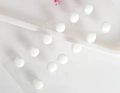 Round white magnetic scarf clip buckle accessories in 10-piece blister packaging - White