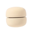Light beige matte magnetic scarf clip with a round macaron shape and sleek design - Light Beige