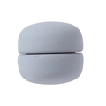 Light grey matte magnetic scarf clip with a smooth round spherical minimalist design - Light Gray