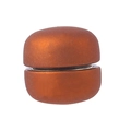Orange red magnetic silk scarf clip with matte metallic finish and round spherical design - Orange Red