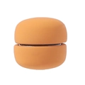 Orange round magnetic silk scarf clip with matte finish for stylish accessory securing - Orange