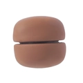 Brown magnetic clip for scarves and shawls featuring a minimalist round matte finish - Brown