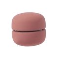 Matte clay pink round magnetic clip for silk scarves and shawls in minimalist style - Morandi Pink