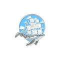 Creative enamel whale badge featuring a sailing ship and starry sky illustration - Whale Carrying Ship (XZ3671)