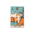 Klassische Tarot XVII Der Stern Emaille-Pin mit Göttin-Wasserguss-Motiv - Blauer Stern Stil (XZ5666)