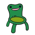 Cute green frog shaped chair brooch badge for kids backpack and clothing decoration - Frog Chair Style (XZ7502)