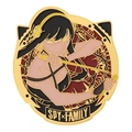 Yor Forger metal enamel pin badge from SPY×FAMILY with gold plating and red detailing - Red Character Cat Ear Shape (XZ6988)