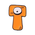 Alphabet Lore T-shaped orange enamel pin brooch made of cartoon zinc alloy - Letter T Style (XZ5394)