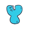Alphabet Lore letter Y cartoon enamel pin with vibrant blue finish and character details - Letter Y Style (XZ5399)