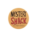 Orange Mystery Shack tin button pin with Gravity Falls inspired cartoon design - Gravity Falls Logo Style (XZ7649)