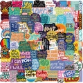 Set di 100 adesivi colorati con frasi ispiratrici per laptop e decorazioni fai da te - Stile Frasi Ispiratrici (AZ217UU299)