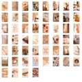 Kit de collage mural beige 51 pièces avec paysages minimalistes et affiches d'art - Bohème