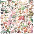 50 pieces of waterproof pastel animal graffiti stickers for guitar and laptop decoration - Cartoon Animal Style