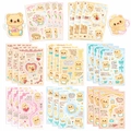 Set of waterproof INS style cartoon butter bear stickers for DIY journal decoration - Mixed Bear Style (8ZD142)
