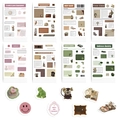 Pegatinas impermeables estilo periódico vintage para diarios con motivos decorativos - Set de Tema de Periódico Retro