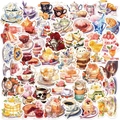 50 pieces cartoon afternoon tea waterproof stickers for laptop, guitar and DIY decoration - Afternoon Tea Theme