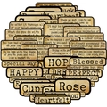 Vintage aesthetic sticker pack with English quotes for scrapbooking and DIY journals - Vintage English Quote Style