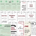 Set of 15 Christmas wine bottle stickers with humorous labels for holiday DIY decoration - 15 Sheets Mixed Wine and Travel Series