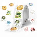 500pcs roll of cartoon hand-drawn aesthetic stickers for scrapbooking and envelopes - Cartoon Hand Drawn Series (JJT061)