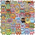 Set of 50 colorful cartoon monster graffiti stickers for laptops and guitars - Cartoon Monster Set