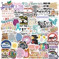 50pcs waterproof anxiety awareness stickers for laptops guitars and luggage decor - Anxiety Awareness Series (TT235)