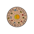 Pink enamel pin featuring Good Things Are Coming text and cute nature icons - Good Things Coming (XZ8558)