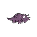 Cute cartoon purple triceratops enamel pin with glossy finish for bags and clothes - Purple Triceratops Style (XZ3423)