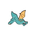 Cartoon blue and orange pterodactyl enamel pin for creative clothing accessories - Xz3426 / Brooch