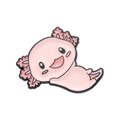 Süße rosa Axolotl Emaille-Anstecknadel aus Zinklegierung mit niedlichem Comic-Gesicht - Lächelnd Stehende Pose (XZ9584)