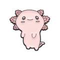 Rosa Cartoon-Axolotl-Emaille-Pin aus Legierung, minimalistische Tierbrosche zur Deko - Xz9586