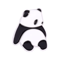 Cute panda shaped enamel brooch in classic black and white cartoon style design - Cartoon Sitting Panda Style (xz5179)