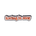 Enamel brooch with 'loving is easy' quote in orange font for jackets and bags - loving is easy (XZ4845)