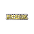 Rectangular enamel pin with 'IT'S A BAD DAY, NOT A BAD LIFE' motivational quote design - Xz4846