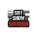Spilla smaltata divertente Shit Show Supervisor con lettere rosse e bianche per zaini - Stile Supervisore (QHXZ990)
