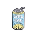 Lyrical Lemonade soda can enamel pin in light blue with music themed branding - Blue Lemonade Can Style (QHXZ1250)