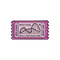 Pin's en émail rose ticket emotional rollercoaster avec étoiles et motif - Emotional Rollercoaster (QHXZ1450)