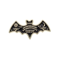 Spilla goth a forma di pipistrello in oro con alfabeto e numeri della tavola Ouija - Forma di Pipistrello (Nero Oro) (xz9605)