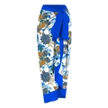 Floral butterfly print wrap beach skirt with a large royal blue waist tie bow - One Size / Bottoms / Blue Floral