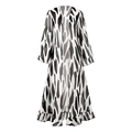 High waist bikini cover-up in black and white ink spot print with flared sleeves - Y349 Overcoat / S