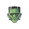Pin's émaillé Frankenstein vert en alliage de zinc et métal au style dessin animé - Monstre au Visage Cousu Vert (QHXZ625)