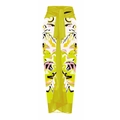 Lime green tropical leaf print high-waisted wrap skirt beachwear for women - One Size / Bottoms / Yellow