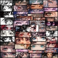 50 Stück farbenfrohe Anime-Augen Graffiti-Sticker für DIY Gitarren und Koffer Deko - Anime Augen Ausdrücke Aufkleber Sammlung (OPQ101)