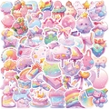 50 Stück wasserfeste Kawaii-Aufkleber mit Süßigkeiten-Motiven für Laptop und DIY-Deko - Cartoon Süßigkeiten Gegenstände