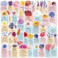 Set of 50 INS style waterproof floral graffiti stickers for DIY laptop and luggage - Floral Botanical Set